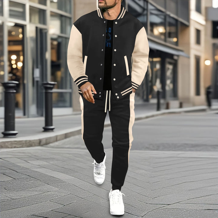 Herren Urbaner Sportanzug mit modischer Bomberjacke und Jogginghose Drune