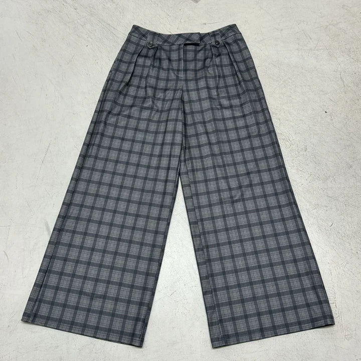 Damen Karohose mit weitem Schnitt und durchdachten Details Drune