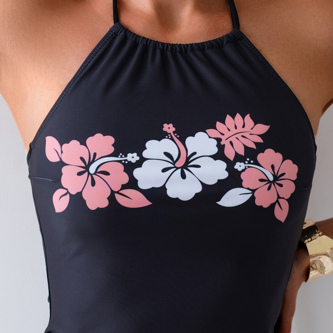 Damen Tankini-Set mit floralem Oberteil und kontrastierenden Shorts Drune