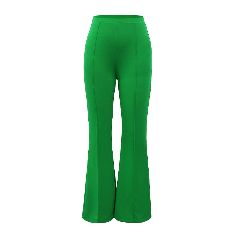 Damen Hochtaillierte Flared-Hosen Drune