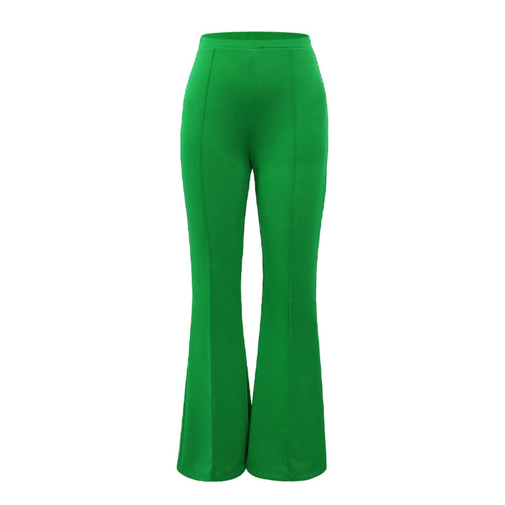 Damen Hochtaillierte Flared-Hosen Drune