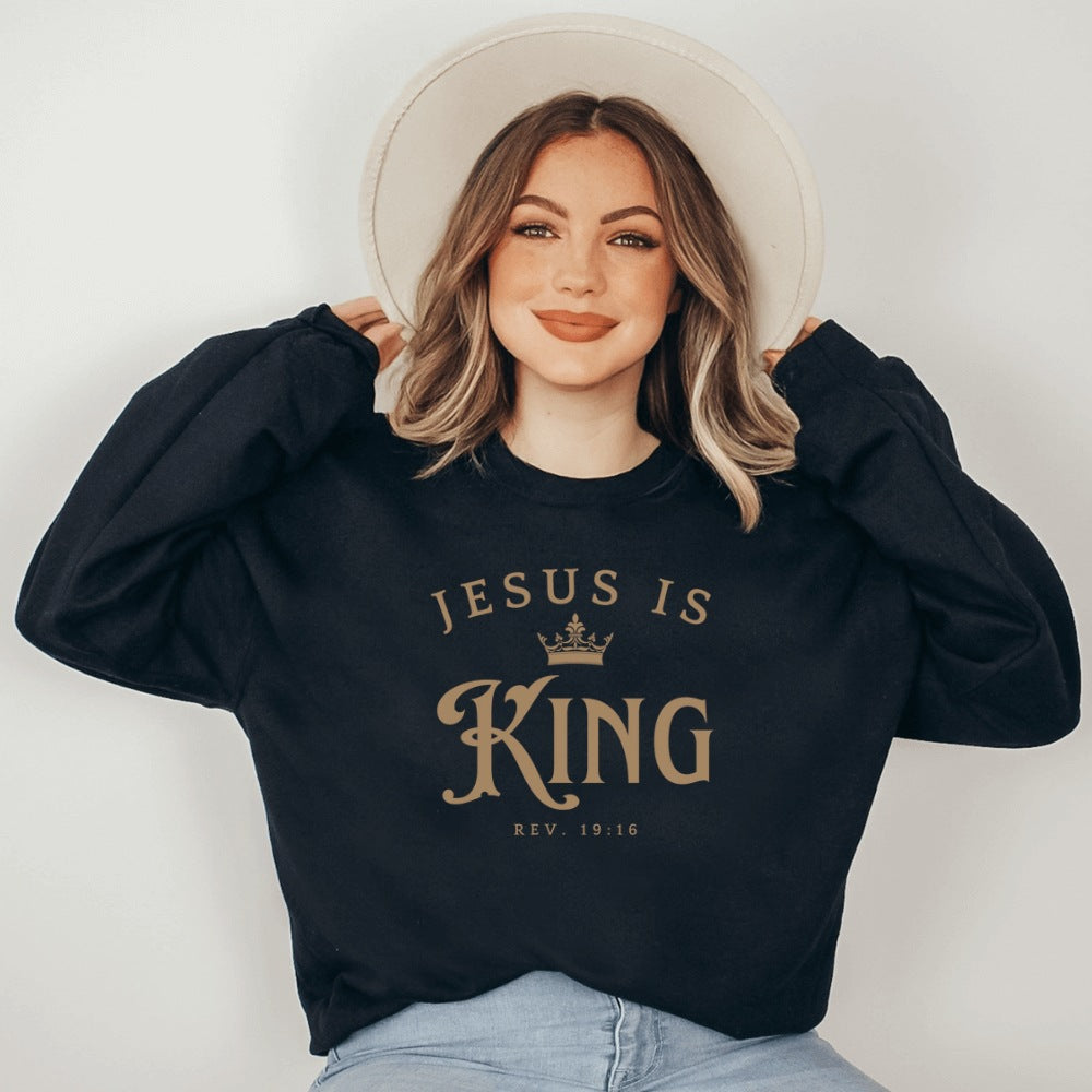 Damen Sweatshirt mit inspirierendem Schriftzug und lockerer Passform Drune