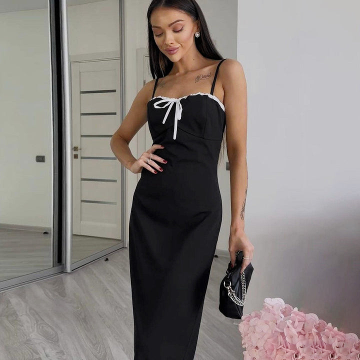 Damen Schickes Casual-Midikleid mit verstellbaren Spaghetti-Trägern Drune