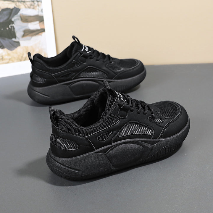Damen sportive Plateausneaker mit luftdurchlässigem Netzgewebe und dämpfender ergonomischer Sohle Drune