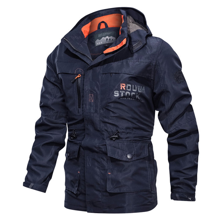 Herren nan wasserfeste und winddichte Outdoorparka mit abnehmbarer Kapuze Drune