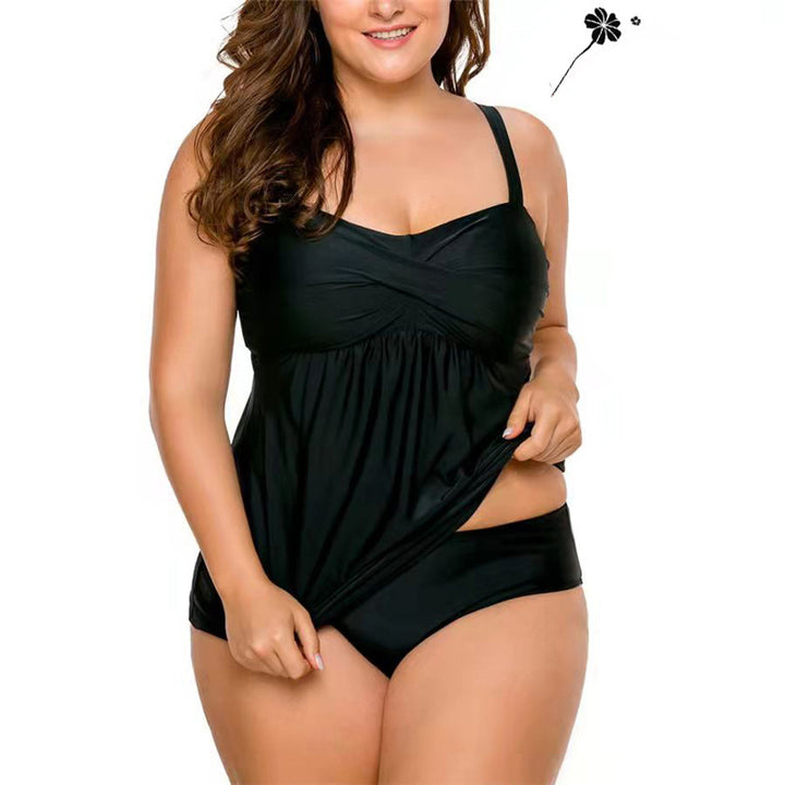 Damen Tankini-Badeanzug mit schmeichelndem Schnitt und verstellbaren Trägern Drune