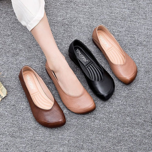 Damen nan elegante Slipper-Ballerina mit ergonomischem Komfortfußbett und dezenter Ziernaht Drune