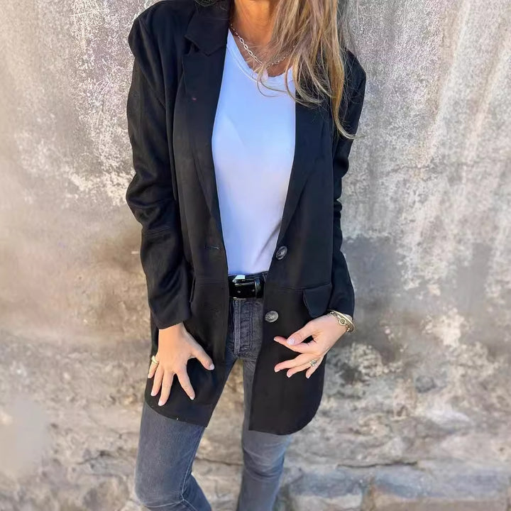 Damen Elegante und bequeme Suede-Blazer Drune
