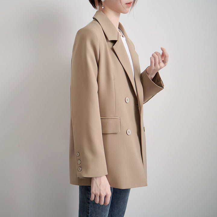 Damen eleganter oversized Blazer mit doppelter Knopfleiste Drune