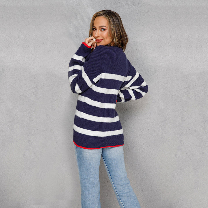 Damen Strickpullover im maritimen Streifenlook Drune