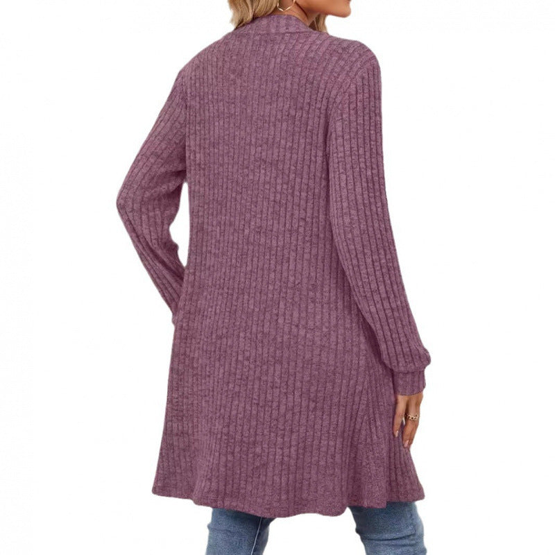 Damen Strickjacke mit offenem Design und praktischen Taschen Drune