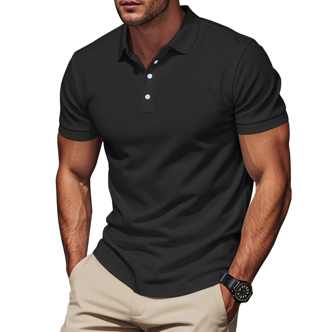 Herren nan Pima-Baumwoll-Polo mit Kentkragen, schmaler Silhouette und verstärkter Knopfleiste Drune