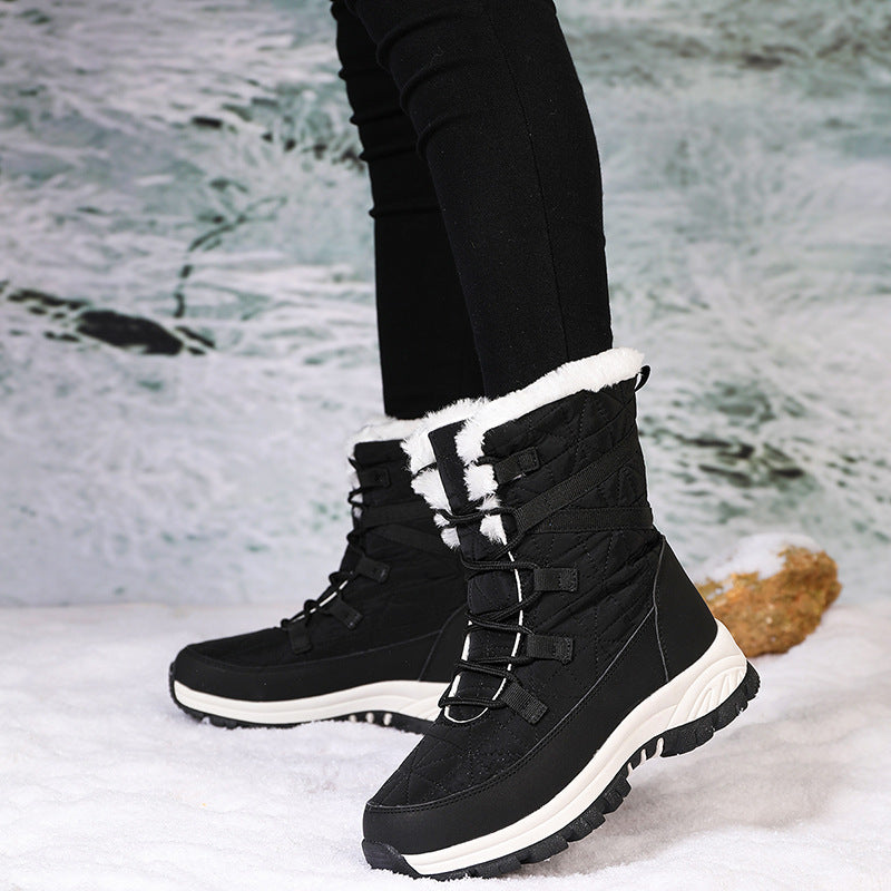 Damen Winterstiefel mit isoliertem Futter und rutschfester Sohle Drune