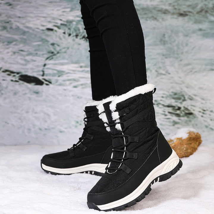 Damen Winterstiefel mit isoliertem Futter und rutschfester Sohle Drune