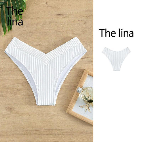 Damen Hoch geschnittener Bikinislip mit modischem V-Design Drune