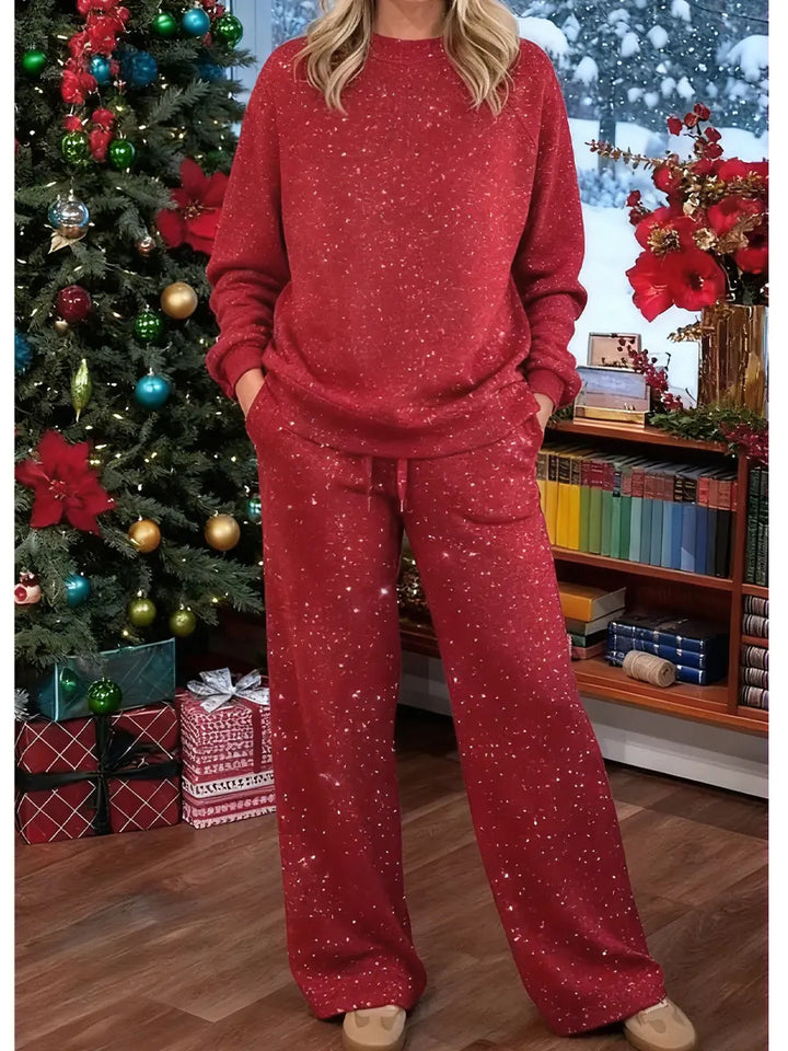 Damen Lässiges Lounge-Set aus weichem Material mit weitem Schnitt Drune