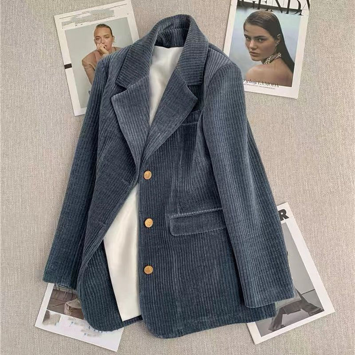 Damen modischer Cordblazer im lässigen Schnitt Drune
