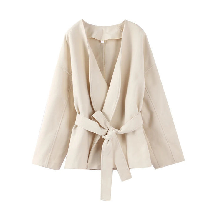 Damen Wickeljacke mit übergroßen Ärmeln Drune