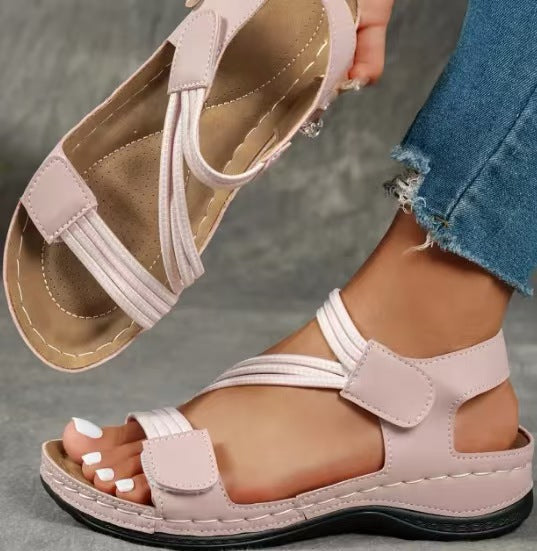 Damen orthopädische Sommer-Sandalen mit verstellbarem Riemendesign und komfortablem Fußbett Drune