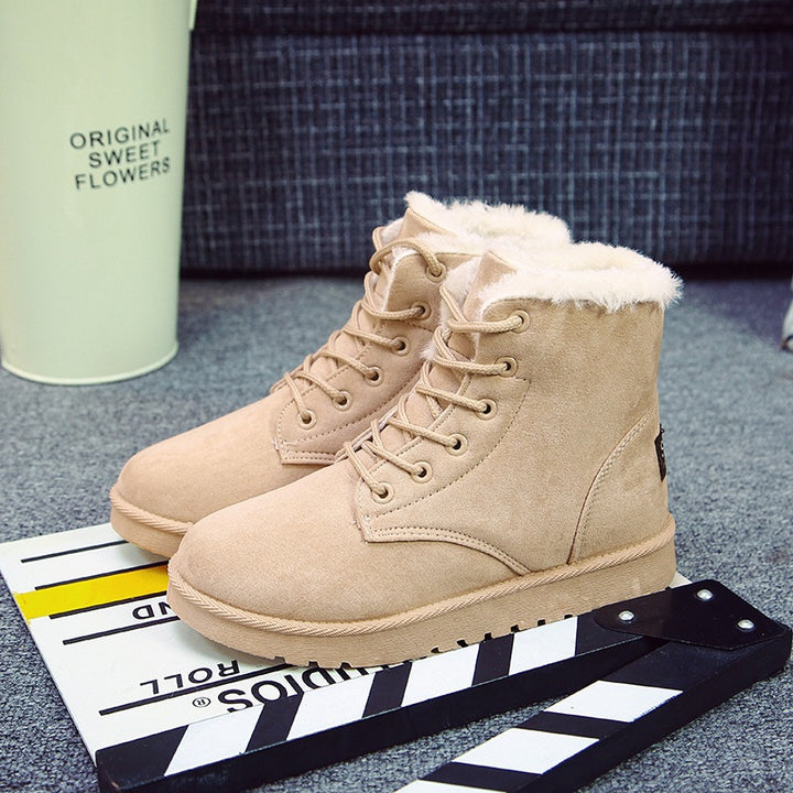Damen gefütterte Winterboots mit strapazierfähigem Obermaterial und rutschfester Sohle Drune