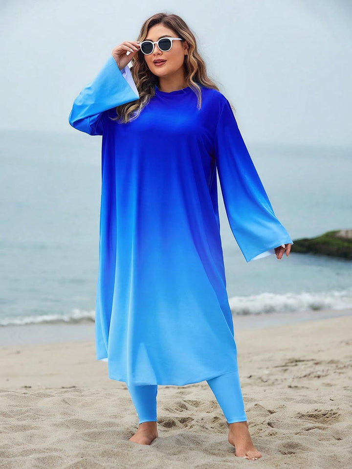 Damen Langer, lässiger Strandanzug mit elegantem Farbverlauf Drune