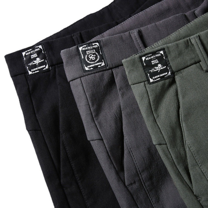 Herren modische Chino-Hose mit schmalem Schnitt und bequemer Passform Drune