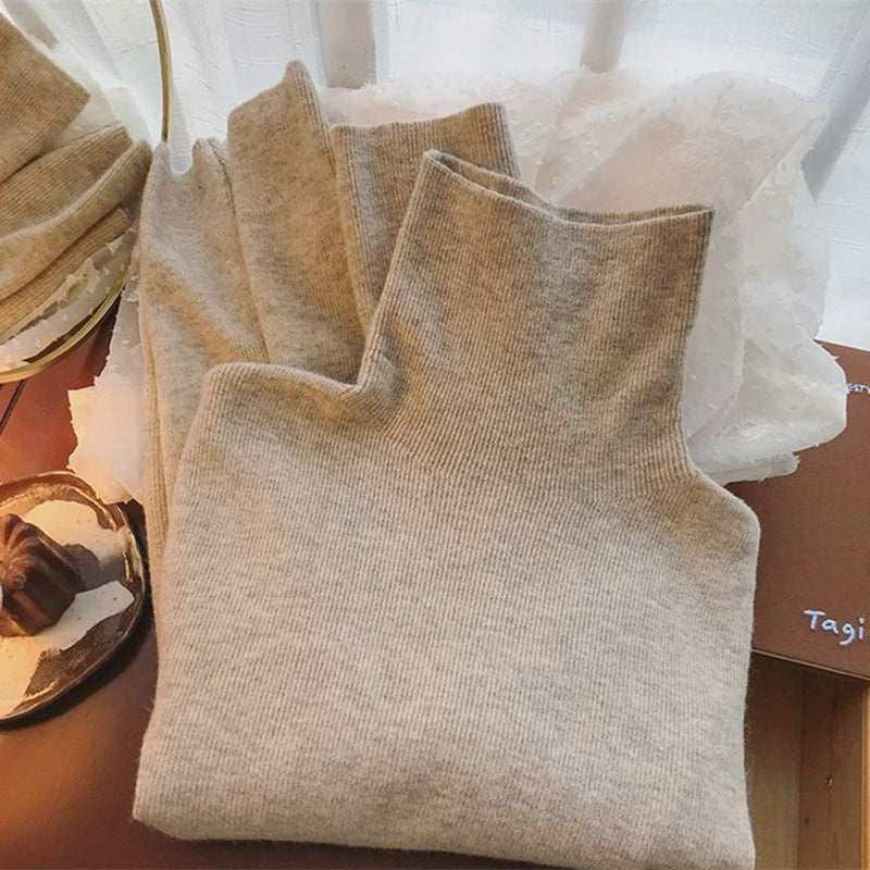 Damen Stehkragenpullover aus feinem Rippstrick Drune