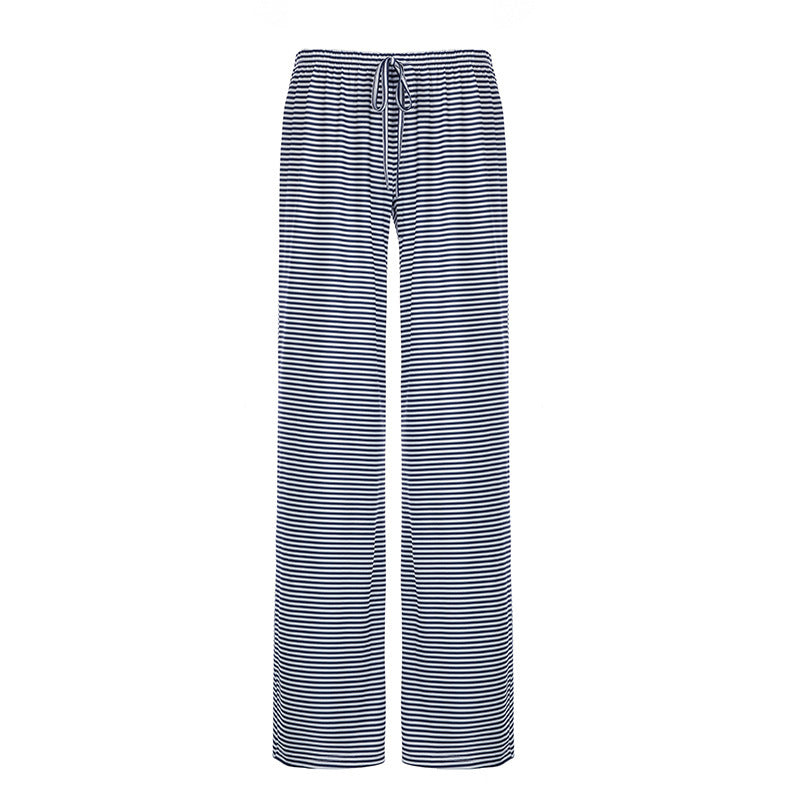 Damen nan leichte Jersey Loungehose mit Tunnelzug und weitem Bein Drune