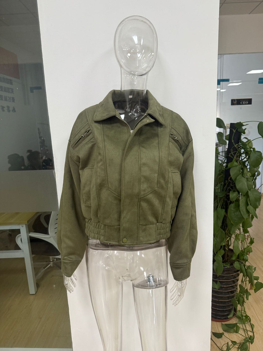 Damen Snacklederjacke mit lässigem Schnitt Drune