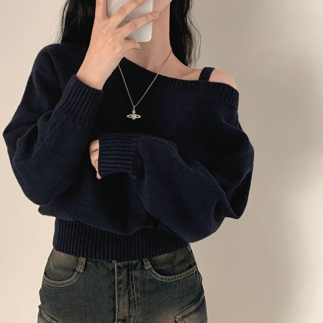 Damen Oversized Strickpullover Drune