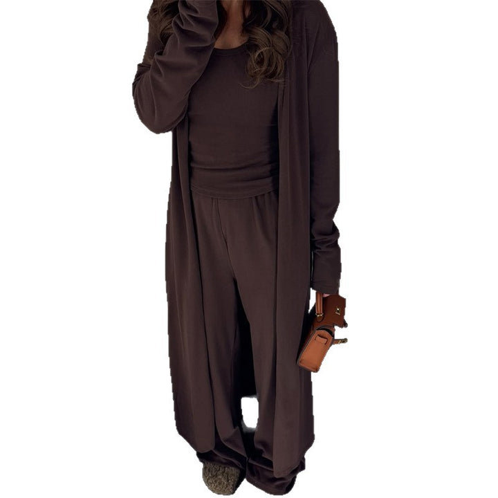 Damen elegantes Lounge-Set mit Cardigan Drune