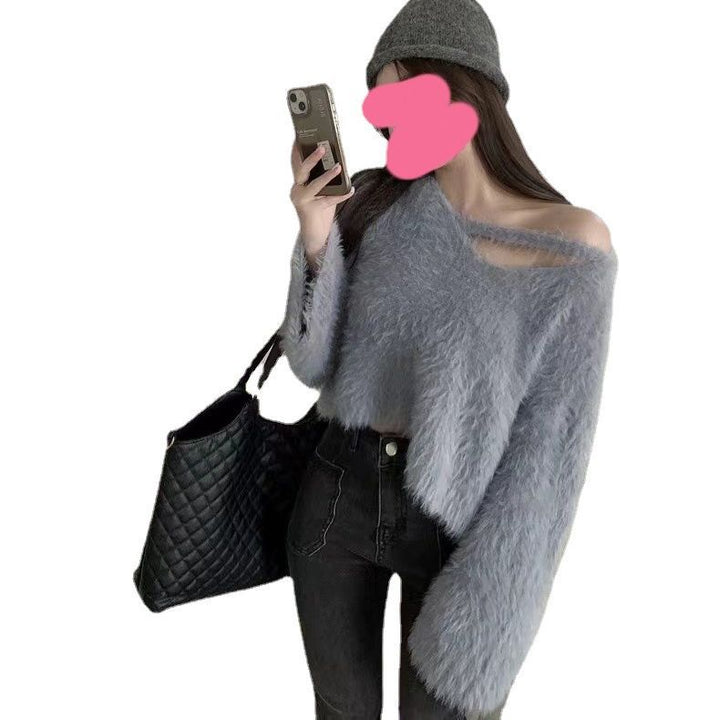 Damen kuscheliger Pullover mit weichem Material und lässigem Schnitt Drune