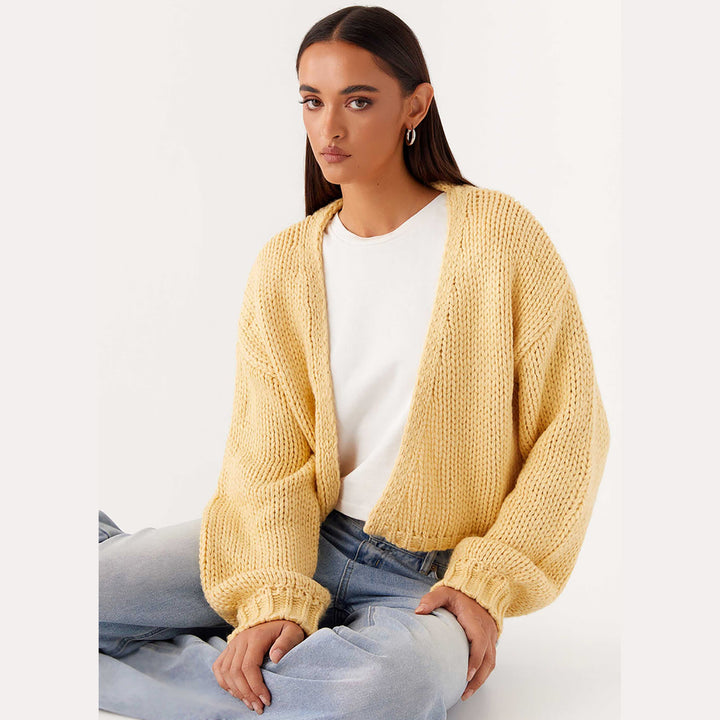 Damen Strickjacke mit lässigem Schnitt und weichem Material Drune