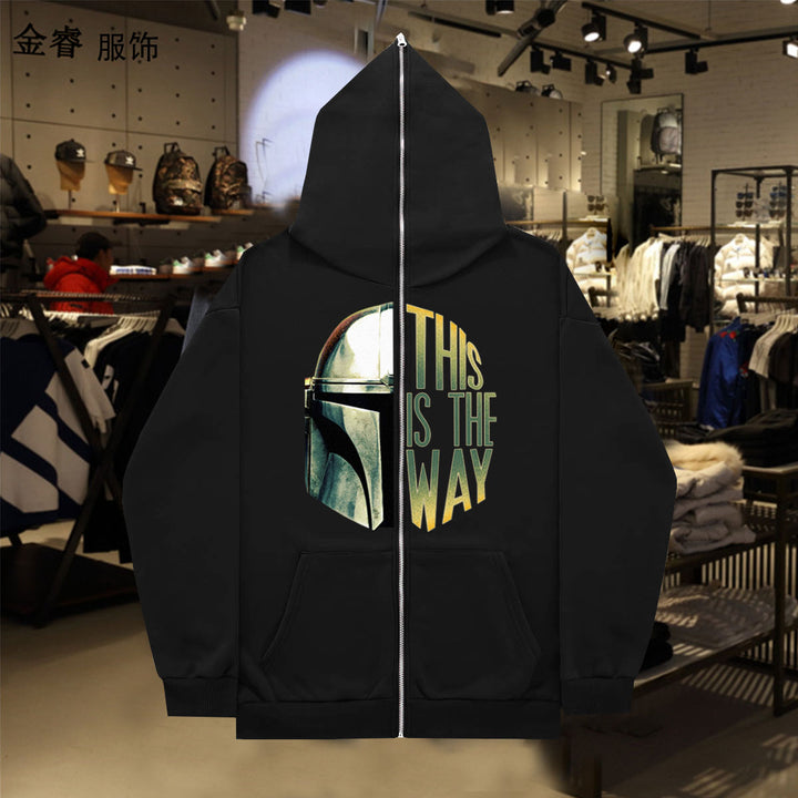 Damen Kapuzenjacke mit hochwertigem Grafikdesign und bequemen Taschen Drune