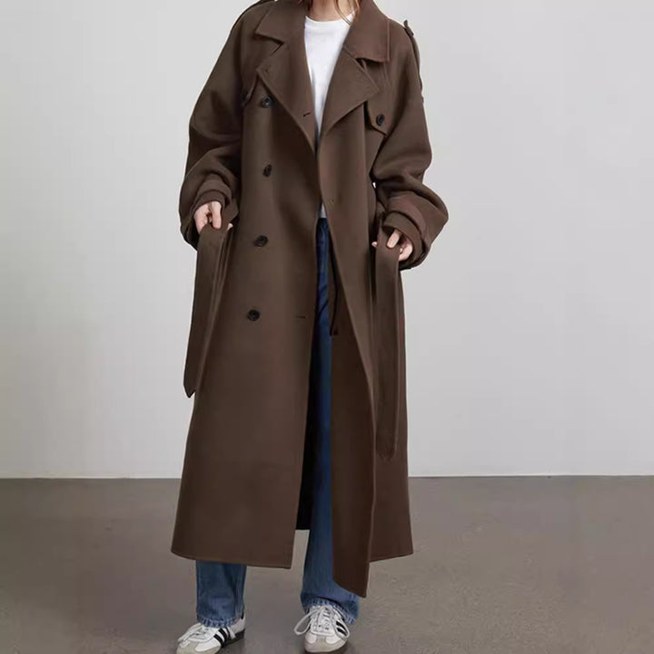 Damen Oversized Trenchcoat aus weichem Wollmix Drune