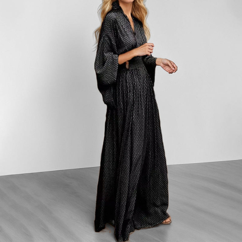 Damen Elegantes Kimono Kleid Drune