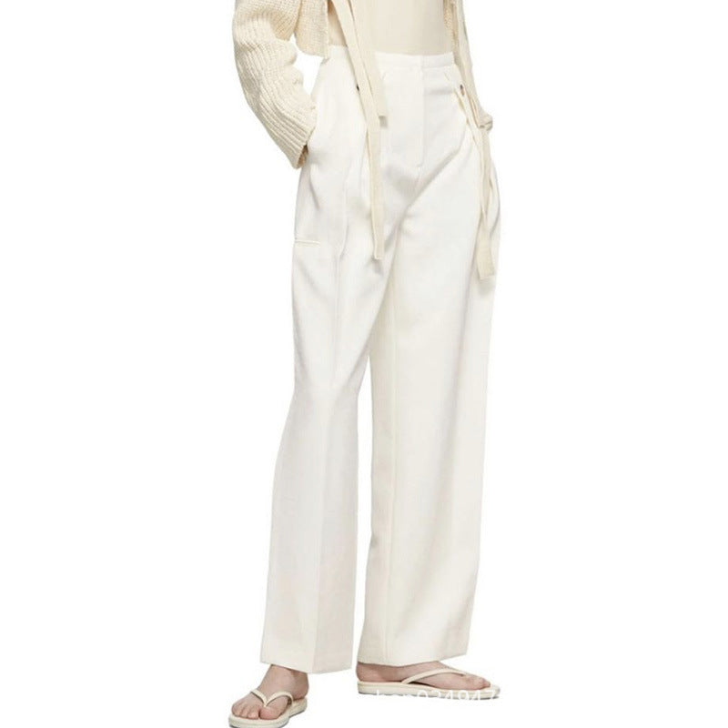 Damen Weit geschnittene Luxe-Hose mit klassischen Falten Drune