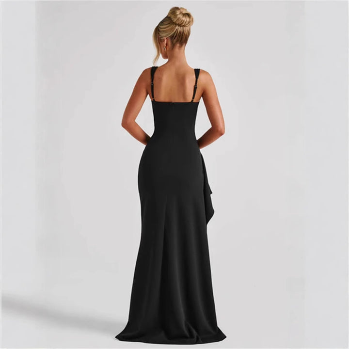 Damen Elegantes Maxikleid mit seitlichem Schlitz und figurbetontem Design Drune