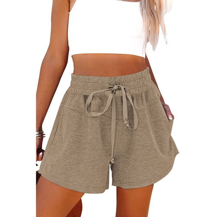 Damen lässige Sportshorts mit elastischem Bund und praktischen Seitentaschen Drune
