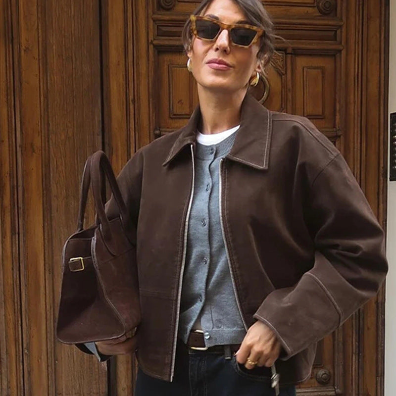 Damen Elegante Oversized-Jacke im lässigen Stil Drune