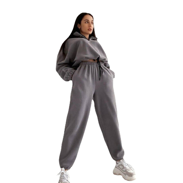 Damen gemütliches Oversized-Fleece-Set Drune