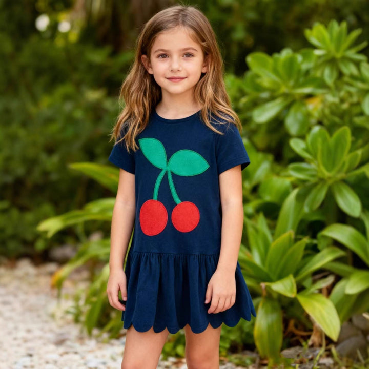 Mädchen Freizeitkleid mit fröhlichem Kirschdesign Drune