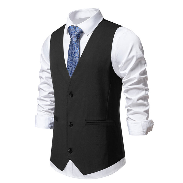 Herren elegante Anzugweste mit modernem Schnitt und praktischen Taschen Drune