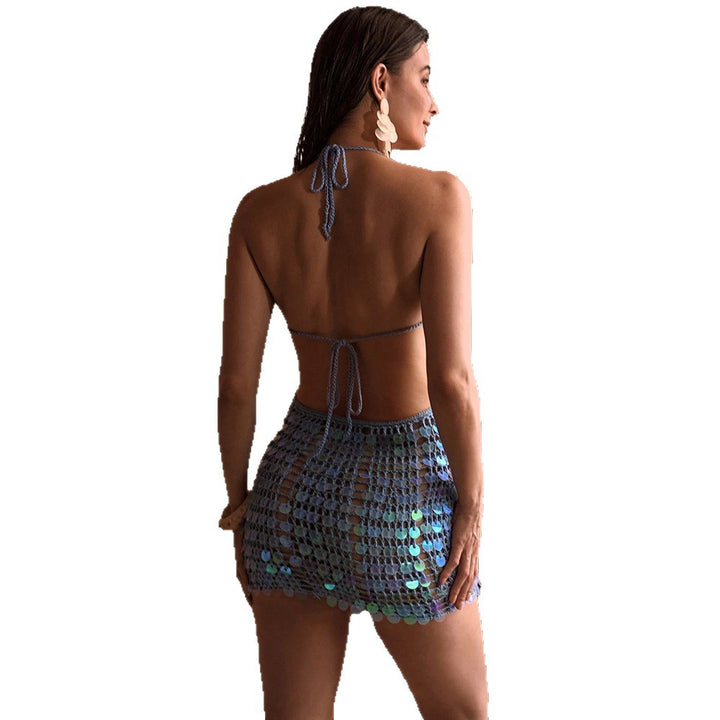 Damen Strandkleid mit glitzernden Details Drune
