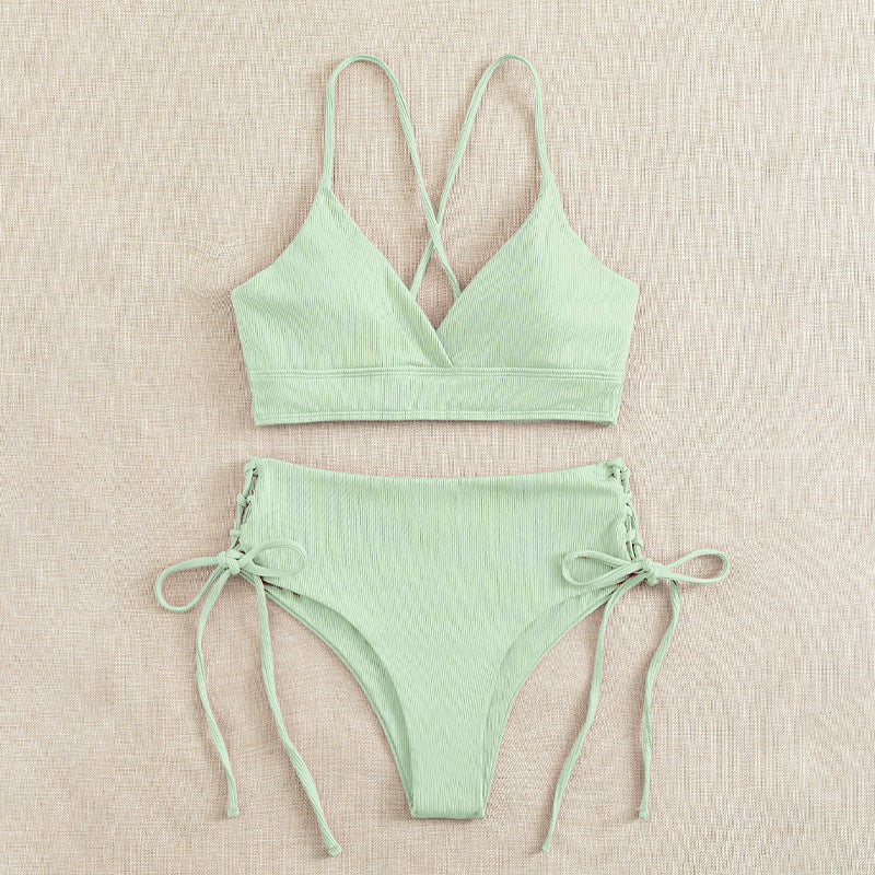 Damen Bikini-Set mit verstellbaren Trägern und raffinierten Schnürdetails Drune