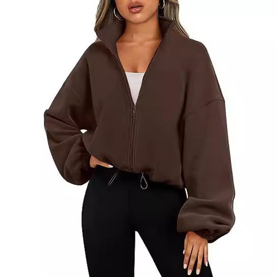Damen Oversized Sweatshirtjacke Drune