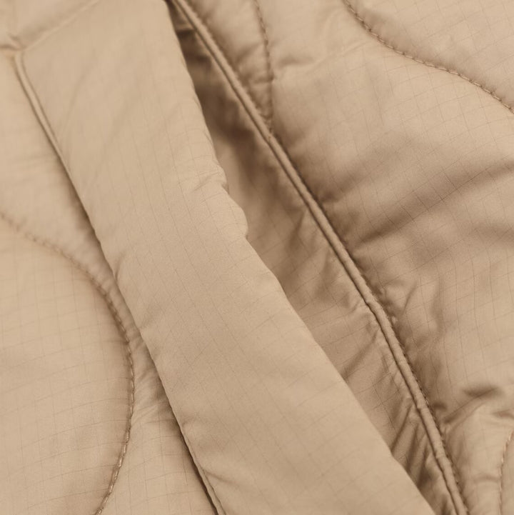 Damen gesteppte Übergangsjacke mit Kapuze und großen Taschen Drune