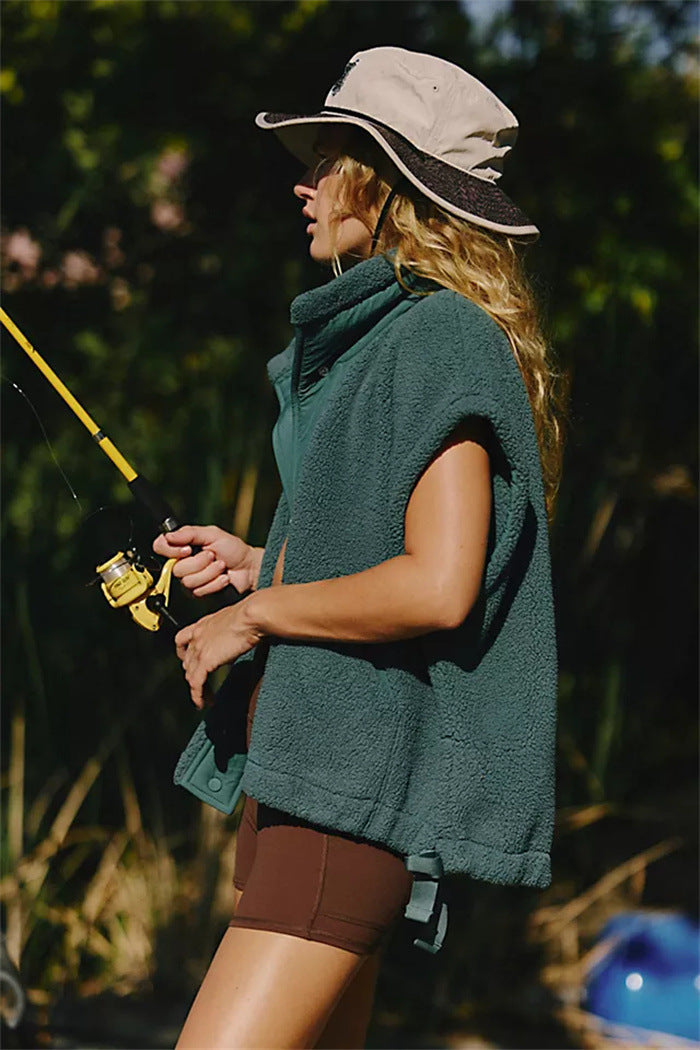 Damen Kapuzenjacke aus kuscheligen Fleece mit regulierbarem Saum Drune