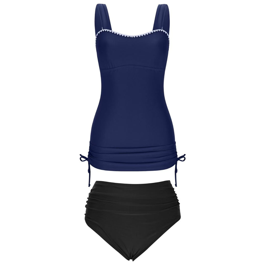Damen Tankini-Set mit verstellbaren Trägern und seitlicher Raffung Drune