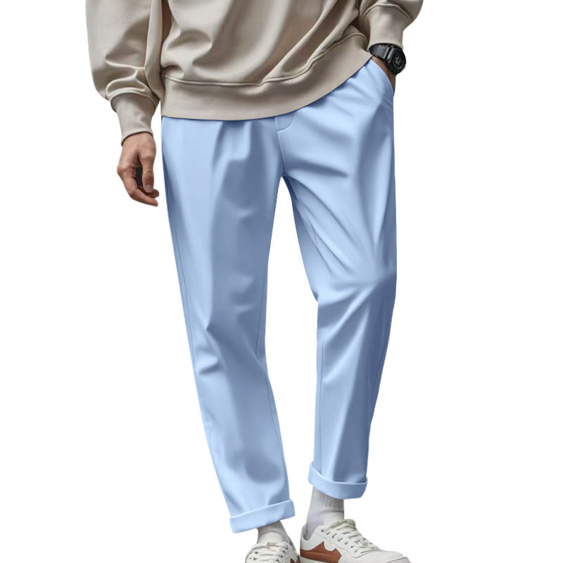 Herren elegante Chino-Hose mit bequemem Bund und modischem Schnitt Drune
